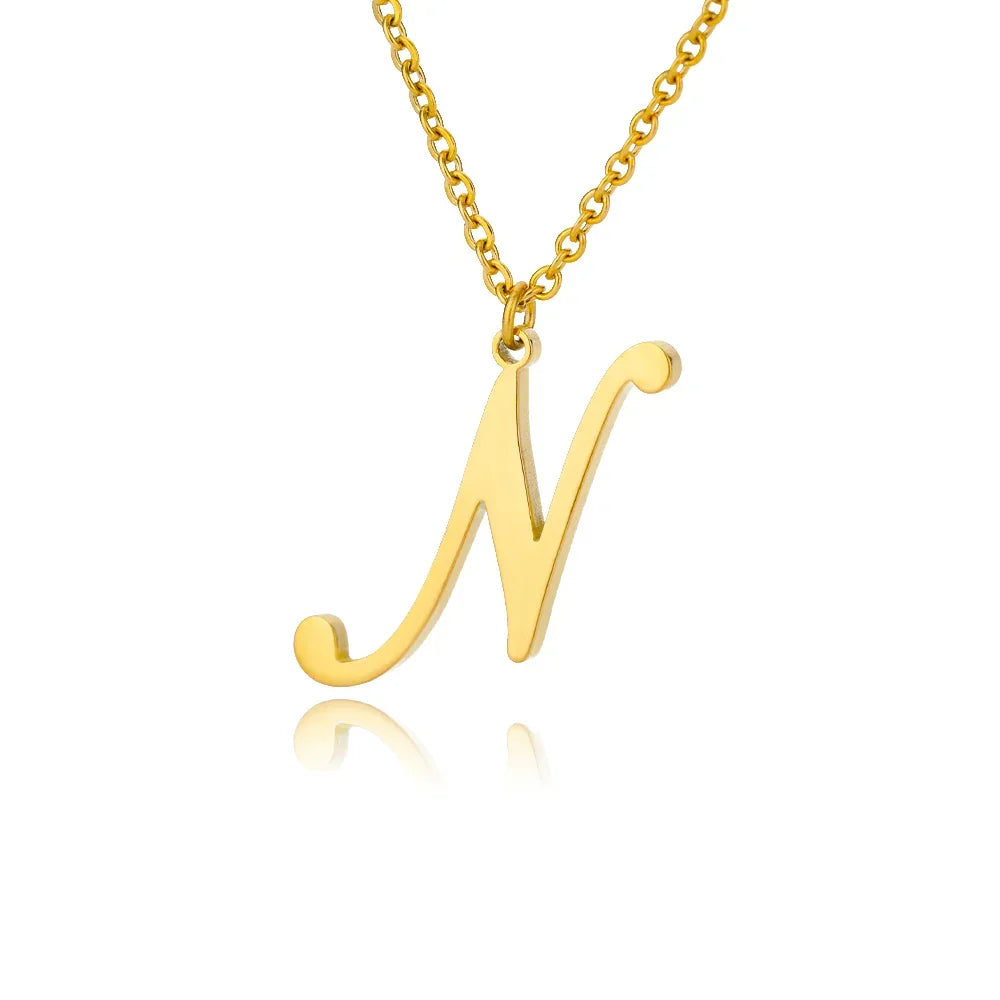 Collar con colgante inicial para mujer - letra 