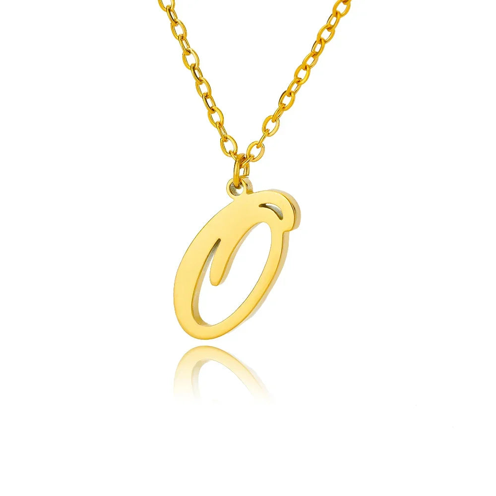 Collar con colgante inicial para mujer - letra 