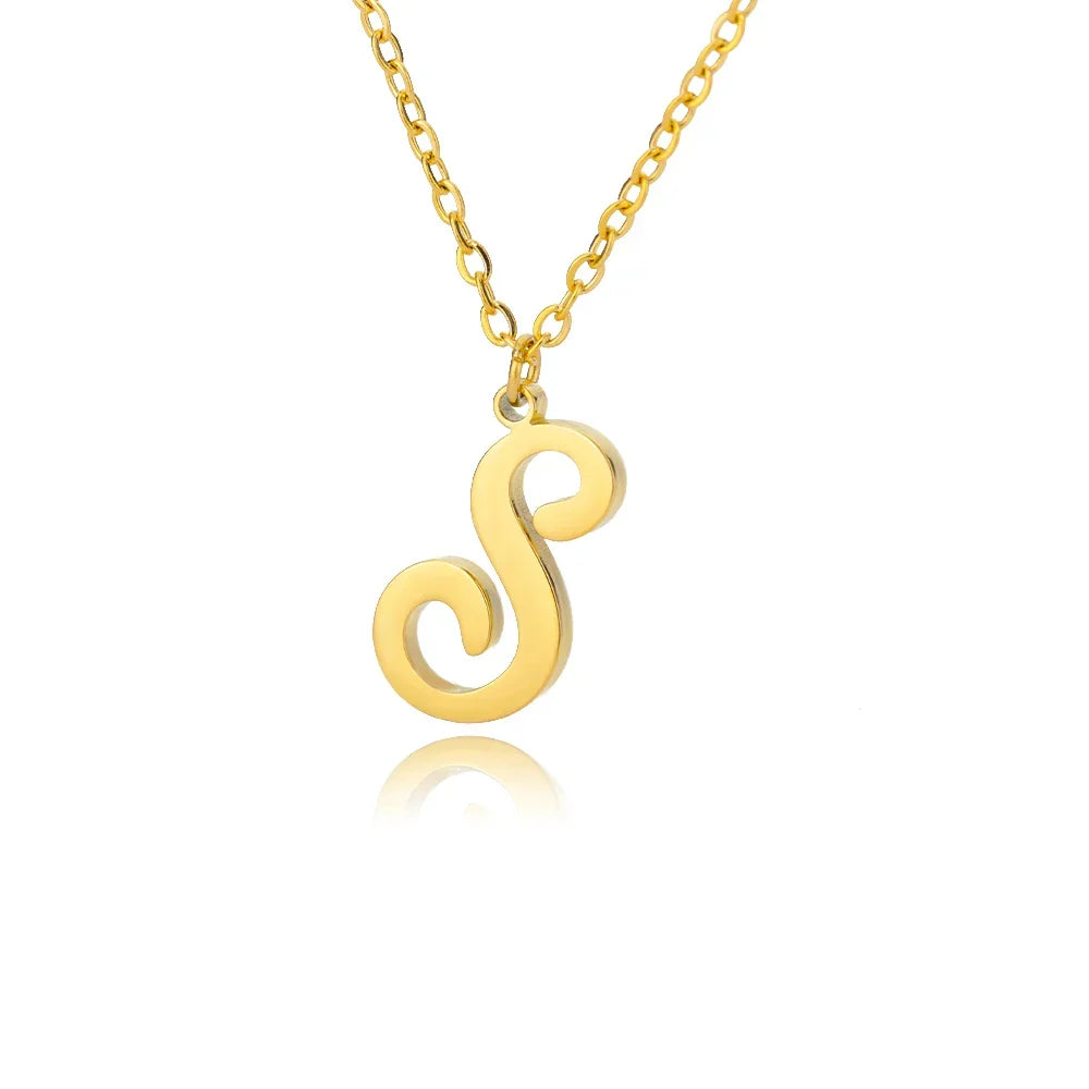 Collar con colgante inicial para mujer - letra 