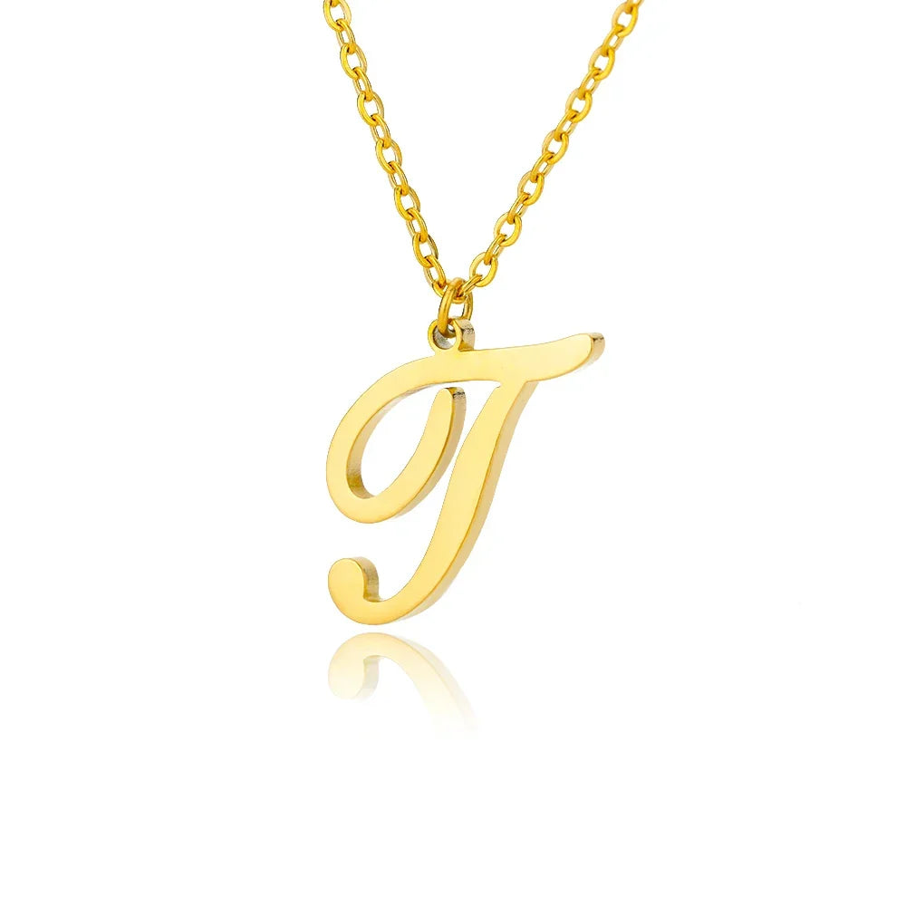 Collar con colgante inicial para mujer - letra 