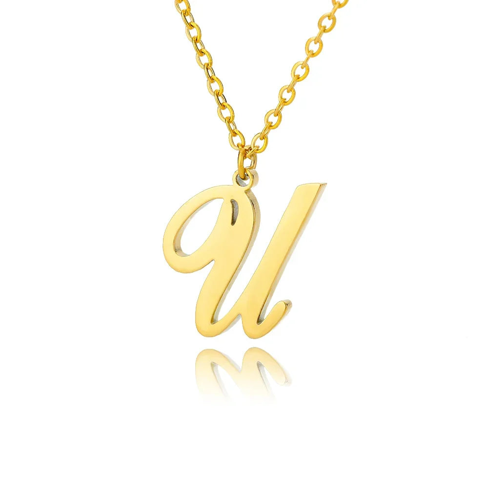 Collar con colgante inicial para mujer - letra 