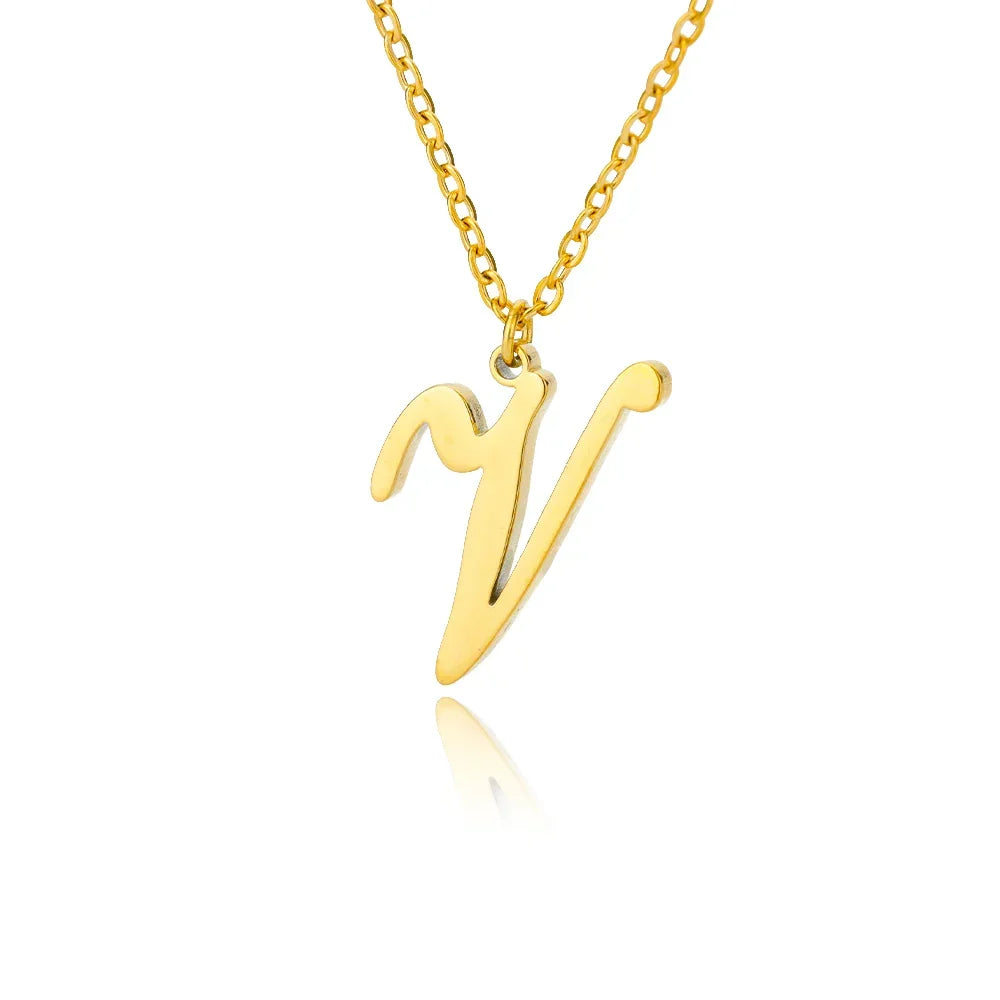 Collar con colgante inicial para mujer - letra 