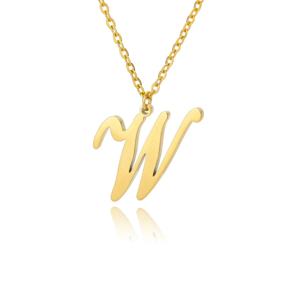 Collar con colgante inicial para mujer - letra 