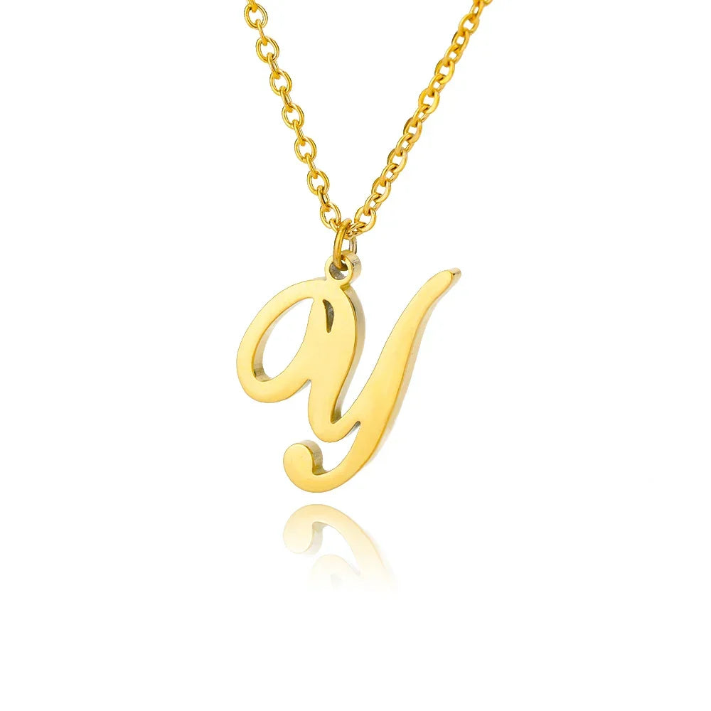 Collar con colgante inicial para mujer - letra 