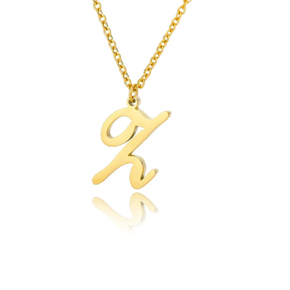 Collar con colgante inicial para mujer - letra 