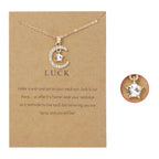 Collar con Colgante de Luna en Strass Piedra de Nacimiento