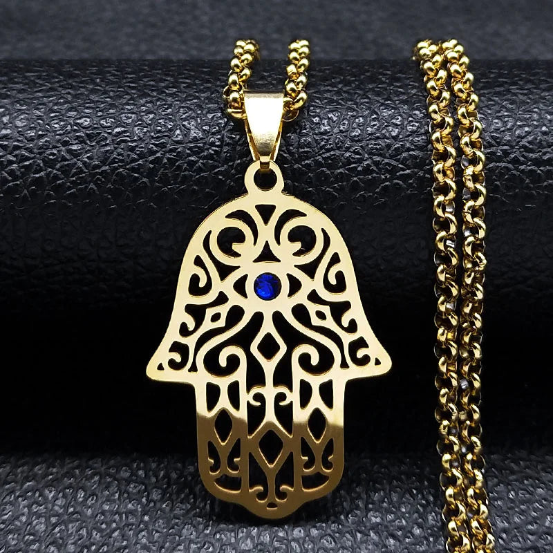 Necklace with Hamsa pendant