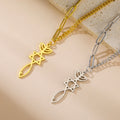 Necklace with Messianic Menorah pendant and Star of David