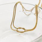 Collier avec Pendentif Noeud Minimaliste or