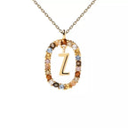 Collier avec pendentif ovale initiale z