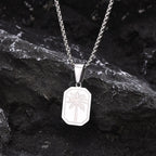 Necklace with geometric palm tree pendant