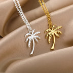 Collier avec Pendentif Palmier pour Femme argent