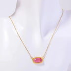 Collar con Colgante de Cristal de Color Signo del Zodiaco