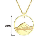 Necklace with Round Mountain Pendant 