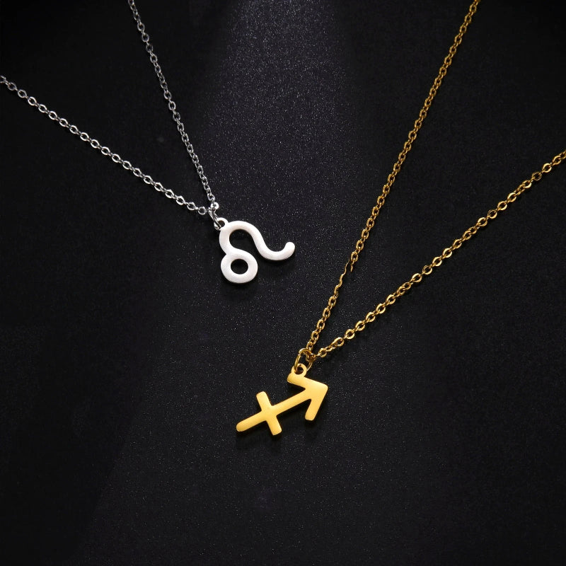 Collier avec Pendentif Dorés Signe du Zodiaque