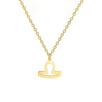 Collier avec Pendentif Dorés Signe du Zodiaque