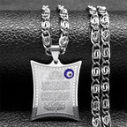 Collar con colgante de tablilla Ayatul Kursi árabe 