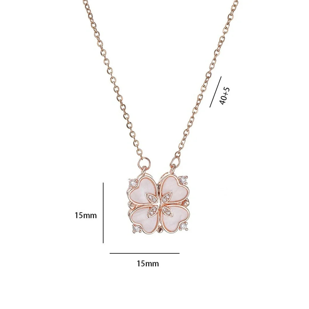 Collier Ras de Cou avec Pendentif Trèfle à 4 Feuilles Porte Bonheur