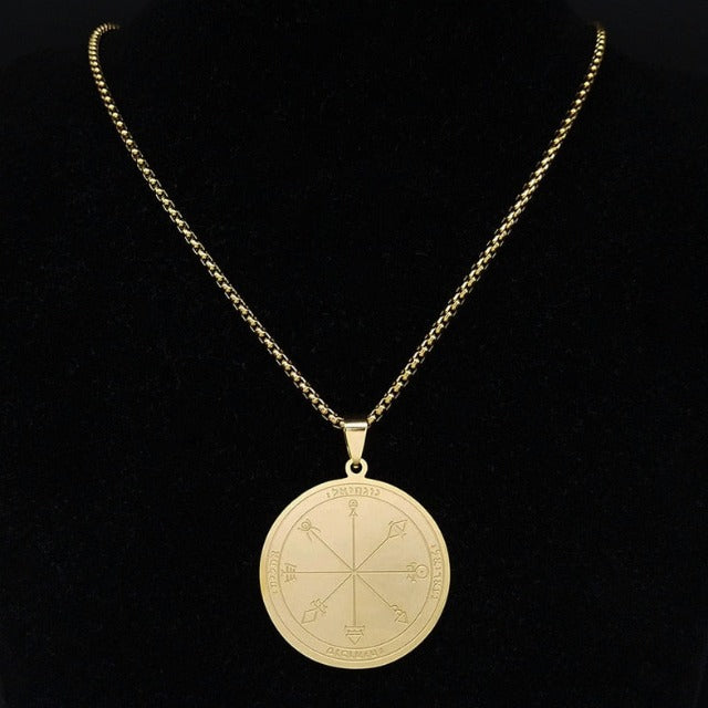 Collar con Talismán de Protección Plata & Oro oro