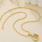 Gold OM Buddhist Necklace