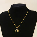 Gold OM Buddhist Necklace