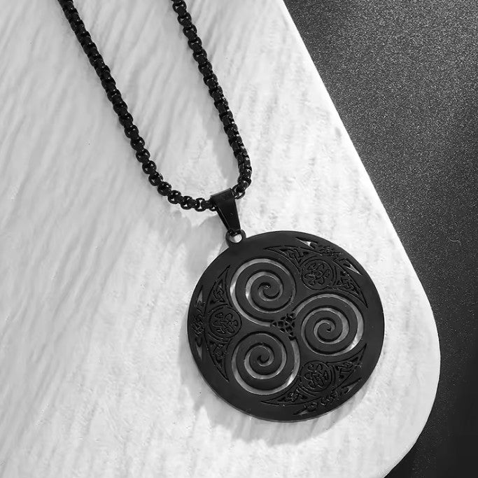 Collier Celtique Pendentif Triskel Viking Homme Femme Nordique