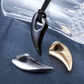Cord necklace with shark tooth pendant
