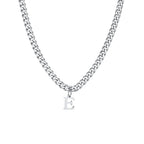 Cuban necklace for men with initial letter pendant