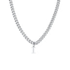 Collier homme avec pendentif personnalisé initiale  i