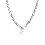 Collier homme avec pendentif personnalisé initiale  k