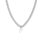 Collier homme avec pendentif personnalisé initiale  p