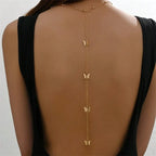 Back Necklace Butterfly - Women's Back Chain