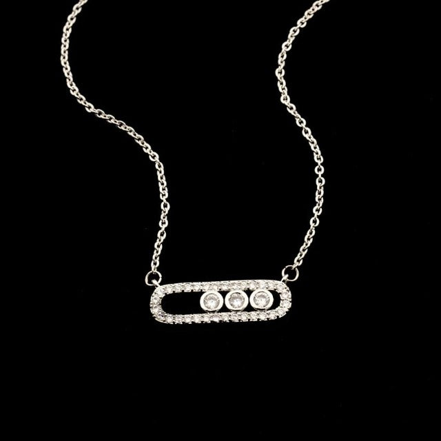 Oriental Silver Infinity Necklace