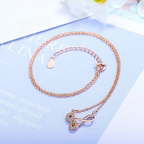 Double Pendant Necklace Infinity and Rose Gold Zircon
