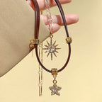 Double Sun Pendant Necklace