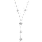 Collier en Y - chaîne de décolleté étoile pour femme argent