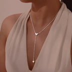 Collar en Y - cadena de escote con mariposa para mujer 