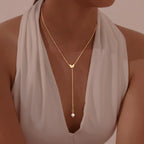 Collar en Y - cadena de escote con mariposa para mujer 