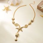 Collier en Y coquillage et étoile de mer