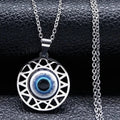 Collar y pendientes con colgante de ojo turco azul mal de ojo collar