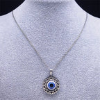 Collar y pendientes con colgante de ojo turco azul mal de ojo collar