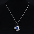 Collar y pendientes con colgante de ojo turco azul mal de ojo collar