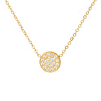 Collier et pendentif avec petite pierre de naissance ronde avril