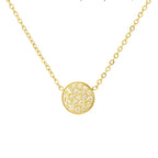 Collier et pendentif avec petite pierre de naissance ronde novembre