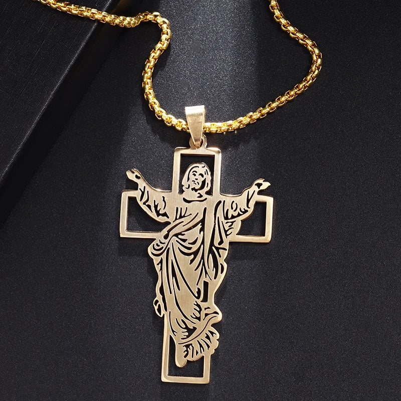 Saint Benedict Jesus Cross Necklace and Pendant Style D
