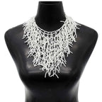 Necklace and coral bib pendant