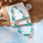 Collier et son pendentif coquillage pour femme turquoise