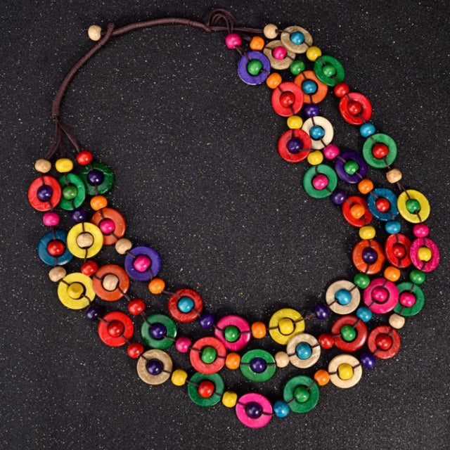 Collier Ethnique Coloré