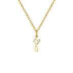 Collier femme avec pendentif initiale lettre et coeur f