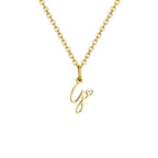 Women's necklace with initial letter and heart pendant